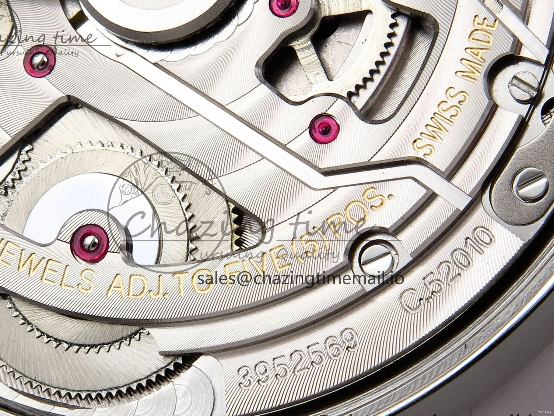 MIROTIME 0302 OnTrend Portugieser Automatic 42mm SS APSF 1:1 Best Edition White RG Dial on Black Leather Strap A 7010